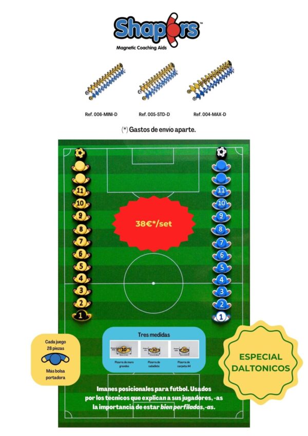 FOOTBALL Colour Blind Friendly, Shapers MAX (33 mm.)